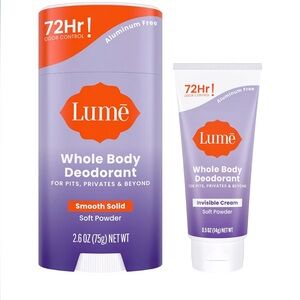 Lume Whole Body Deodorant Set Soft Powder